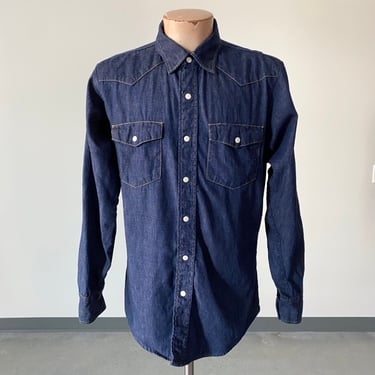 Vintage Western Shirt / Western Denim Shirt / Vintage Bar C Western Shirt / Carwood Sanforized Snap Up Shirt / Vintage Western Denim Shirt 