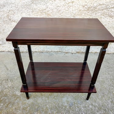 Vintage Tv Stand / Vintage End Table / Space Age / Retro Furniture / Wooden Varnished TV Stand / Mid Century Stand / Brown End Table / 70s 