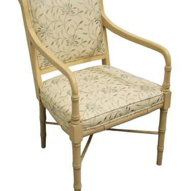 STANLEY FURNITURE Contemporary Modern Asian Inspired Cream / Off White Painted Accent Arm Chair 