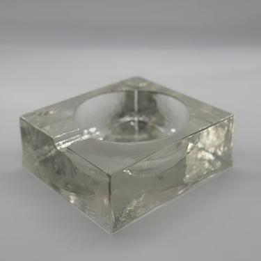 Brutalist glass ashtray