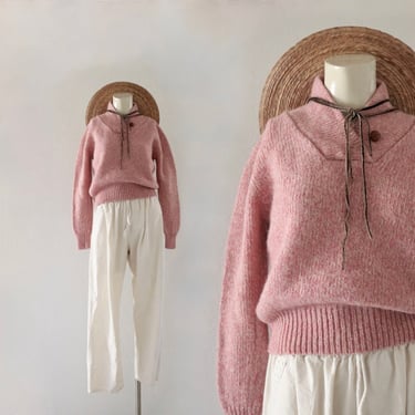 marled wool sweater - s 