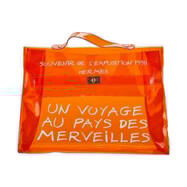 Hermes Orange Transparent Kelly Bag