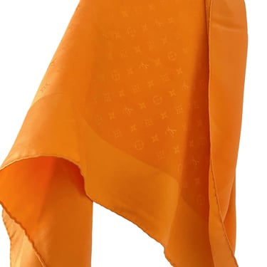 Louis Vuitton Orange Monogram Silk Scarf