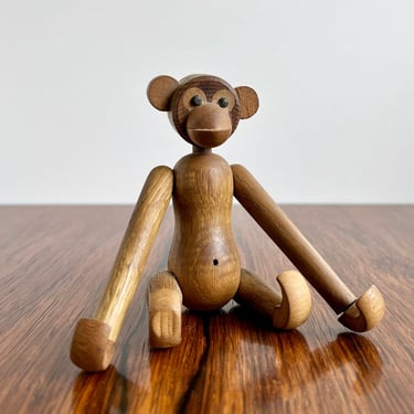 Vintage Zoo Line / Bojesen Style Teak Wood Monkey 