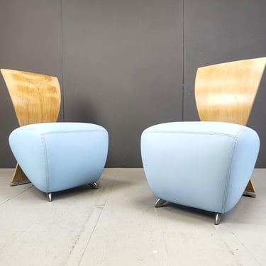 Pair of Bobo Lounge chairs by Dietmar Scharping for Dauphin, 2000s - vintage design lounge chairs 