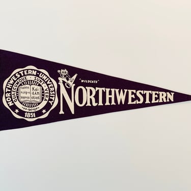 Vintage Northwestern University Pennant 