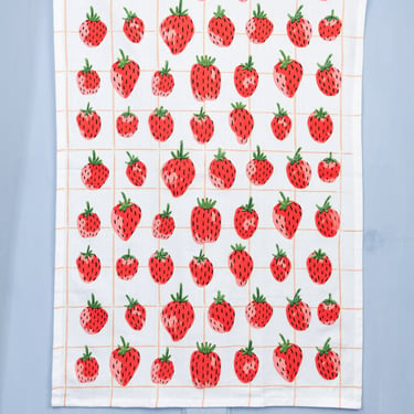 Sweet Strawberry Tea Towel