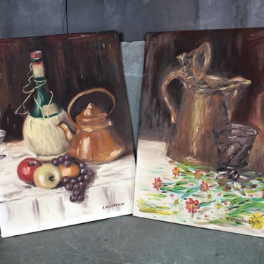 Pair of Original Still Life Oil Paintings by A. Wickersheim |  12