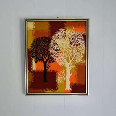 Mid Century Vintage 70's Ron Brejtfus Large Textile | Atomic