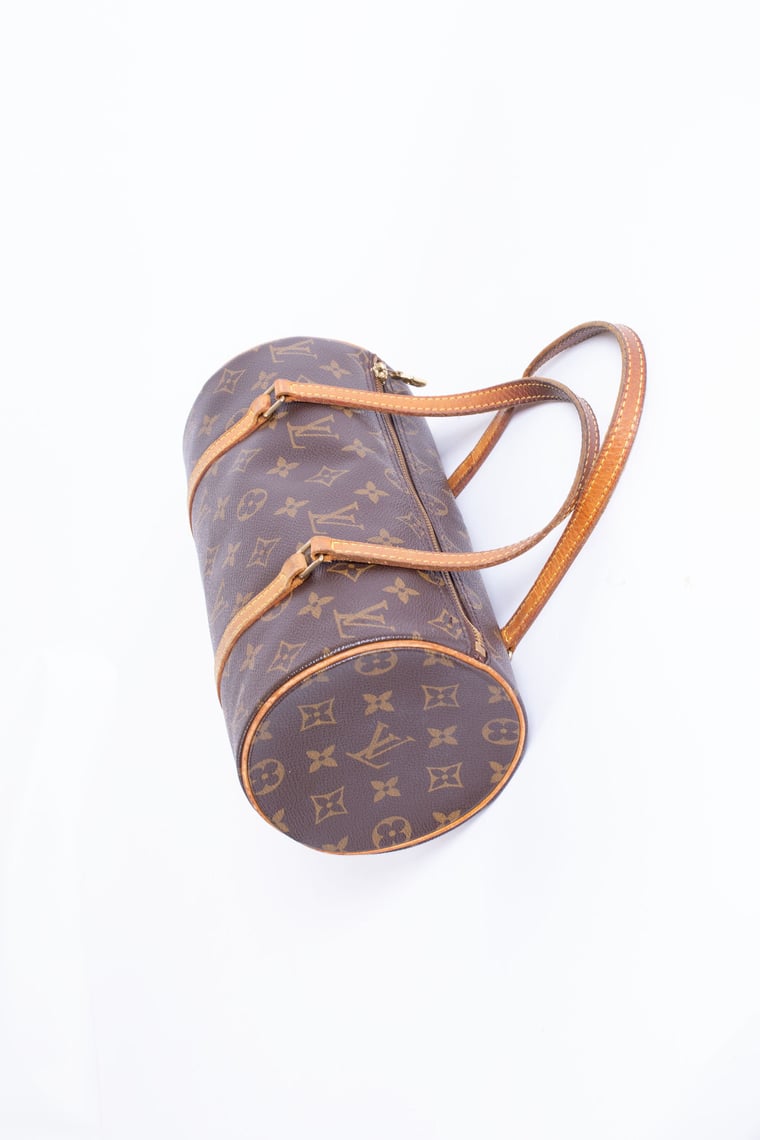 Louis Vuitton Monogram Papillon 26 Boston Barrell Cylinder Bag