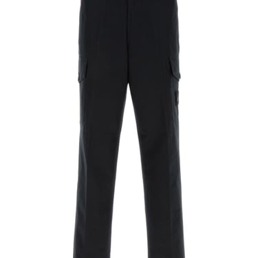 Stone Island Men Black Cotton Cargo Pant