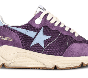 Golden Goose Running Sole Sneaker in Purple and Powder Blue