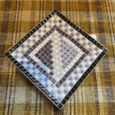 Vintage MCM mosaic dish