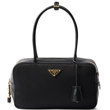 Prada Women Re-Nylon And Leather Medium Top-Handle Bag