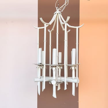 Faux Bamboo Pagoda Chandelier