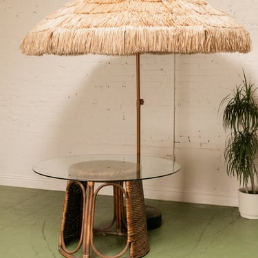 Vintage Outdoor Table with Umbrella