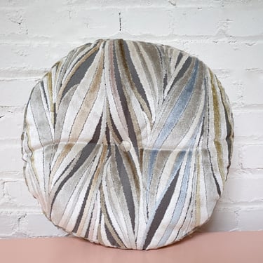 Round Cut Velvet Pillow