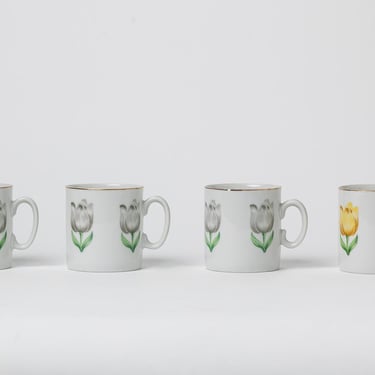 Yellow and Grey Tulip Tea Snack Sets 