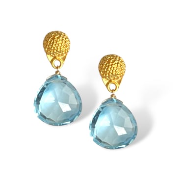 Blue Topaz Drop Earrings