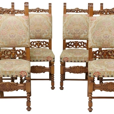 Chairs, Side, (6) Italian Renaissance Revival, Upholstered, Chairs, Vintage!!