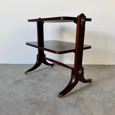 Vintage Baker Furniture Georgian-Style Two-Tier Mahogany Side Table 