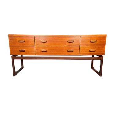 Vintage British Mid Century Modern Teak "Quadrille" Dresser-Console by G Plan 