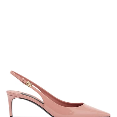 Dolce & Gabbana Pink Patent Leather Stiletto Slingback Women