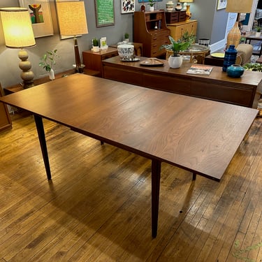 Mid Century Walnut Flip Top Convertible Dining/Game Table