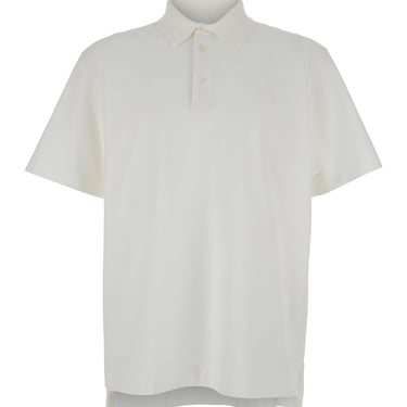 Givenchy White Polo Shirt With Logo Embroidery On The Front In Cotton Man