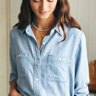 The Tried and True Chambray Shirt in Stripe