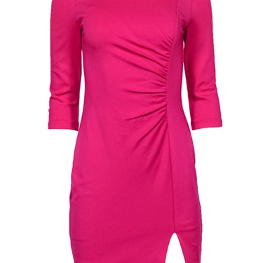 Trina Turk - Hot Pink Fitted Sheath Dress w/ Quarter Sleeves Sz 0