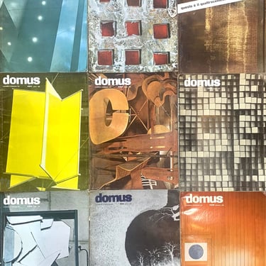 Lot of 9 Domus Italian Mid Century Modern Architecture Design 1963 Magazines 