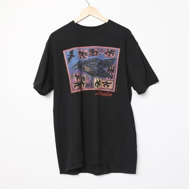 pacific northwest CROW grunge 90s black ALASKA GRUNGE northwest goth t-shirt -- size medium 