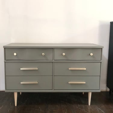 Vintage Gray MCM Chest of Drawers-ask for shipping quote 
