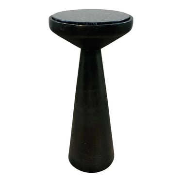 Currey & Co. Black Marble and Metal Drinks Table Prototype