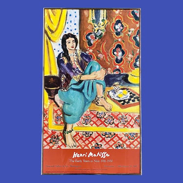 Vintage Henri Matisse Exhibit Poster 1980s Retro Size 34