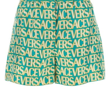 Versace Women Printed Satin Versace Allover Shorts