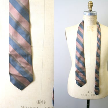 1980s Robert Talbott Striped Silk Necktie 