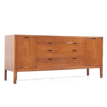 Mount Airy Janus Mid Century Walnut Lowboy Dresser - mcm 