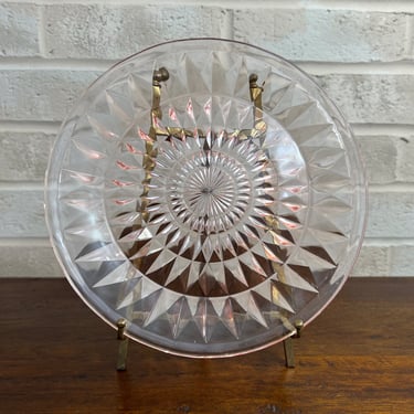 Vintage Pink Jeanette Glass Windsor Diamond Plate/Platter: Exquisite Elegance for your Tabletop! 