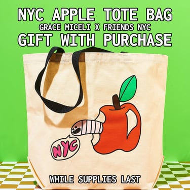 Free Gift With Purchase NYC Apple Tote Bag -  Grace Miceli x Friends NYC