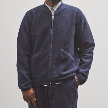 Universal Works Bomber Zip Jacket, Navy