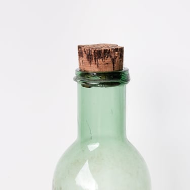 Blown Glass Bottle with Cork