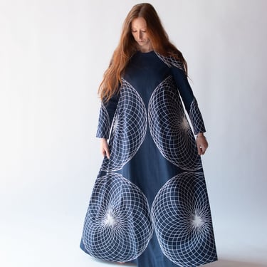 1970s Spirograph Print Dress | Vanessa by Rissanen 