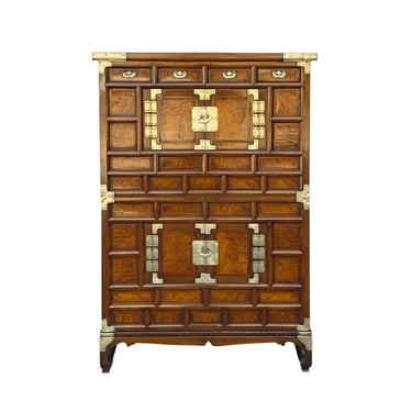 Chinese Korean Style Narrow Hardware Accent Storage Stack Cabinet cs7300E 