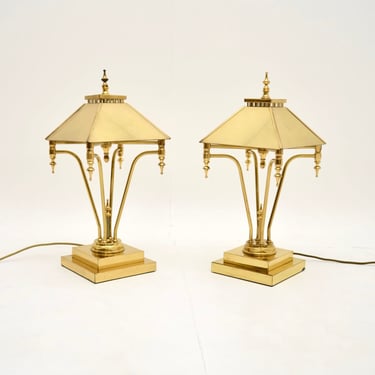 Pair of Vintage Brass Table Lamps