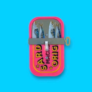 Pink Sardine Can Light Switch Cover