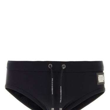 Dolce & Gabbana Man Black Stretch Nylon Swimming Brief
