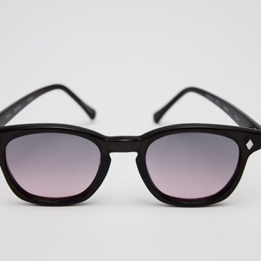 QMC Customized Safety Glasses, Black Frames and Fading Rose Lenses 