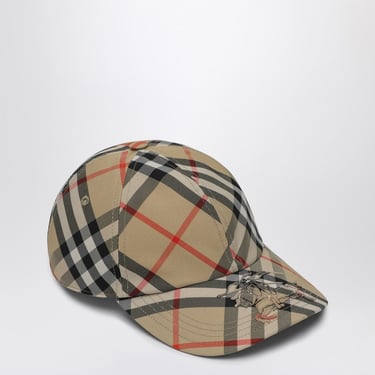 Burberry Baseball Cap Check Pattern With Ekd Women